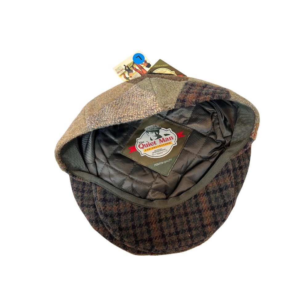Quiet Man Collection Green Cap with Patchwork Pattern