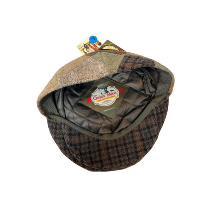 Quiet Man Collection Green Cap with Patchwork Pattern
