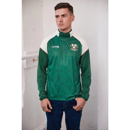 Mens Ireland Celtic Performance 1/4 Zip Long sleeve Irish Rugby Top