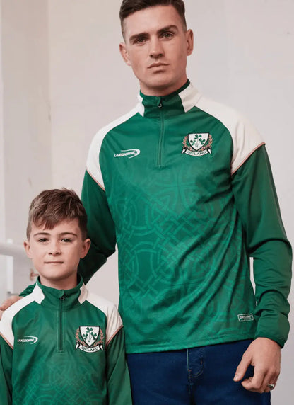 Mens Ireland Celtic Performance 1/4 Zip Long sleeve Irish Rugby Top