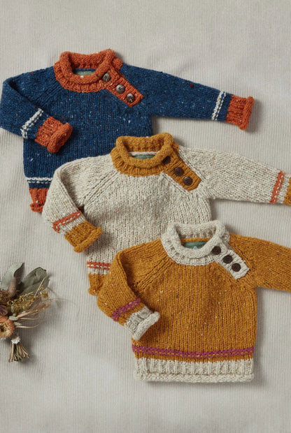 Gealach Aran Woollen Mills Baby Roll Neck Crew Starbright