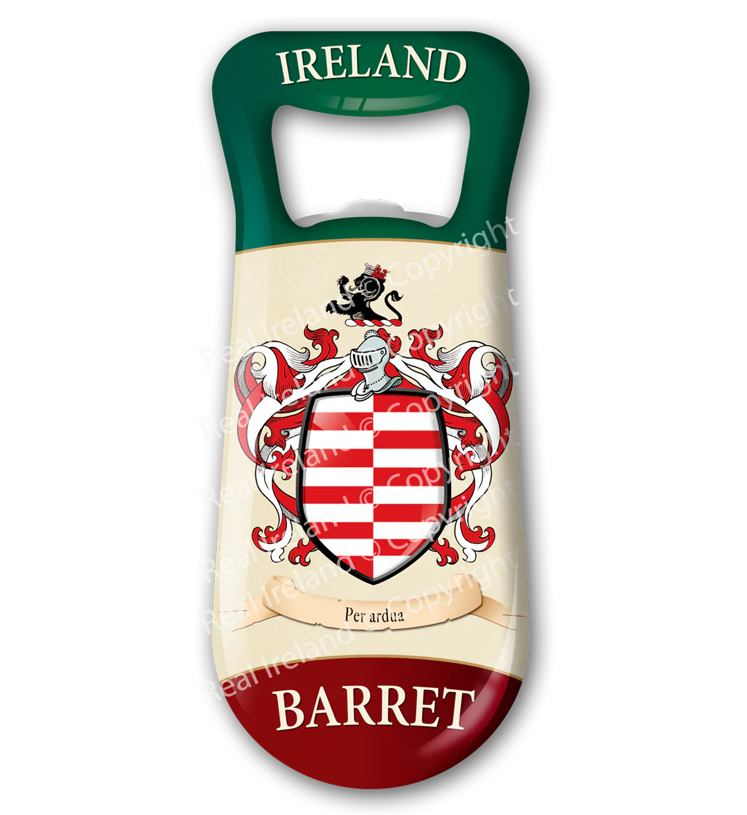 Barret Heraldic Fridge Magnet Bottle Opener