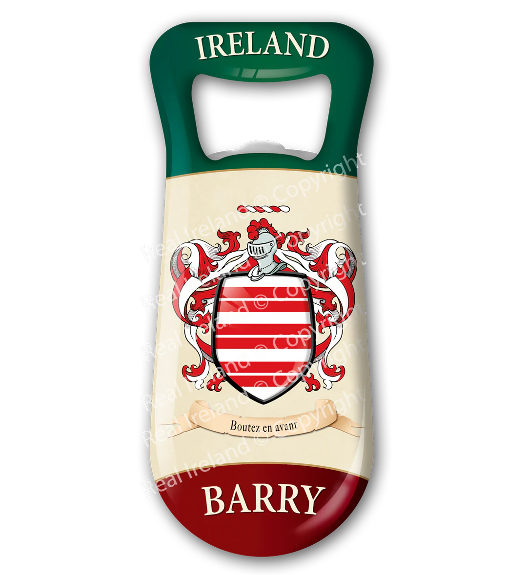 Barry Heraldic Fridge Magnet Bottle Opener