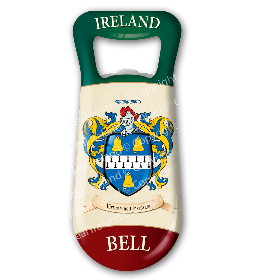 Bell Heraldic Fridge Magnet Bottle Opener