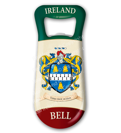 Bell Heraldic Fridge Magnet Bottle Opener