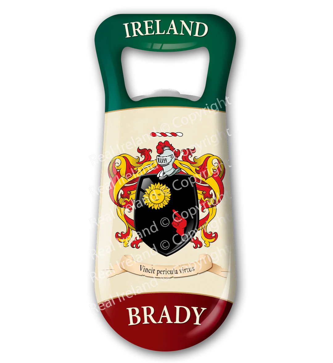 Brady Heraldic Fridge Magnet Bottle Opener