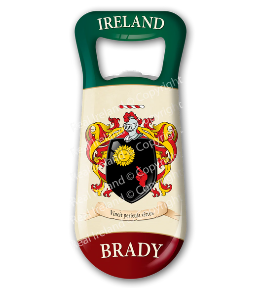 Brady Heraldic Fridge Magnet Bottle Opener