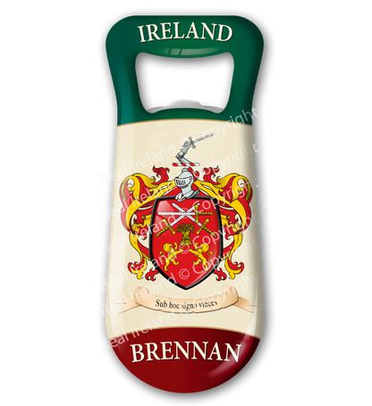 Brennan Heraldic Fridge Magnet Bottle Opener