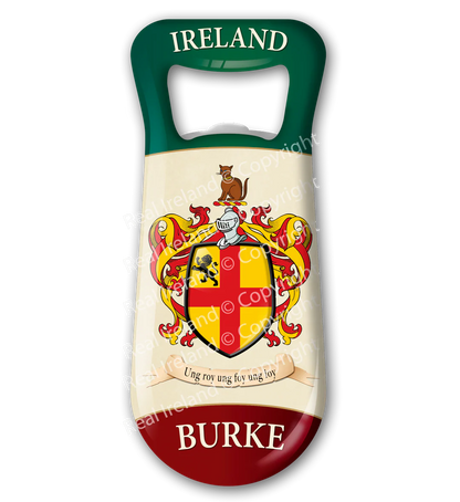 Burke Heraldic Fridge Magnet Bottle Opener