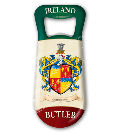 Butler Heraldic Fridge Magnet Bottle Opener