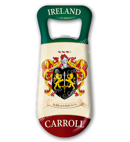 Carrol Heraldic Fridge Magnet Bottle Opener