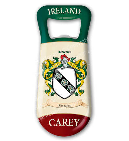 Carey Heraldic Fridge Magnet Bottle Opener