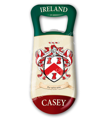 Casey Heraldic Fridge Magnet Bottle Opener