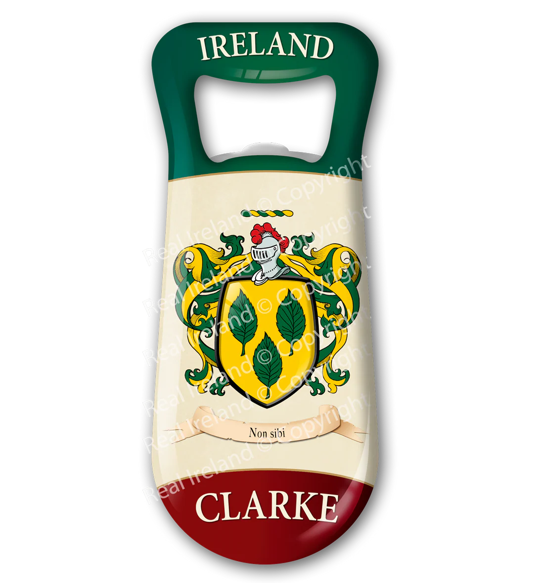 Clarke Heraldic Fridge Magnet Bottle Opener