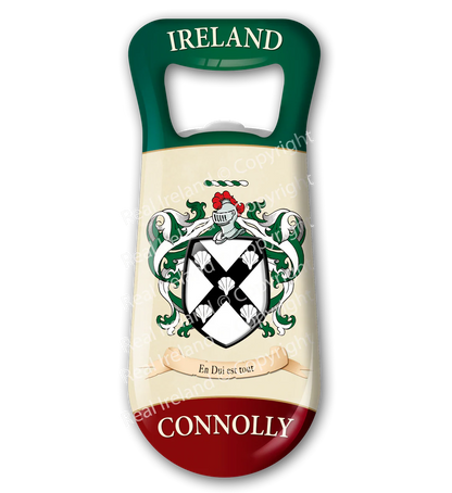 Connolly Heraldic Fridge Magnet Bottle Opener