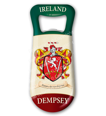 Dempsey Heraldic Fridge Magnet Bottle Opener