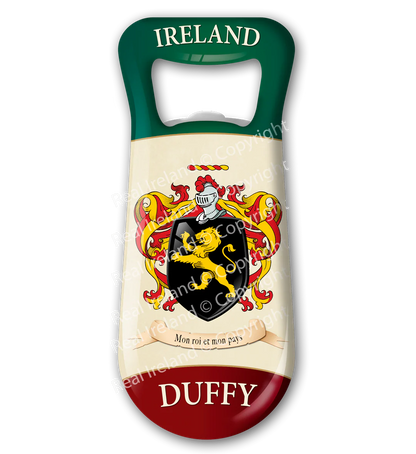 Duffy Heraldic Fridge Magnet Bottle Opener