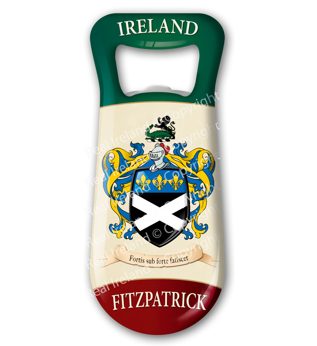 Fitzpatrick Heraldic Fridge Magnet Bottle Opener