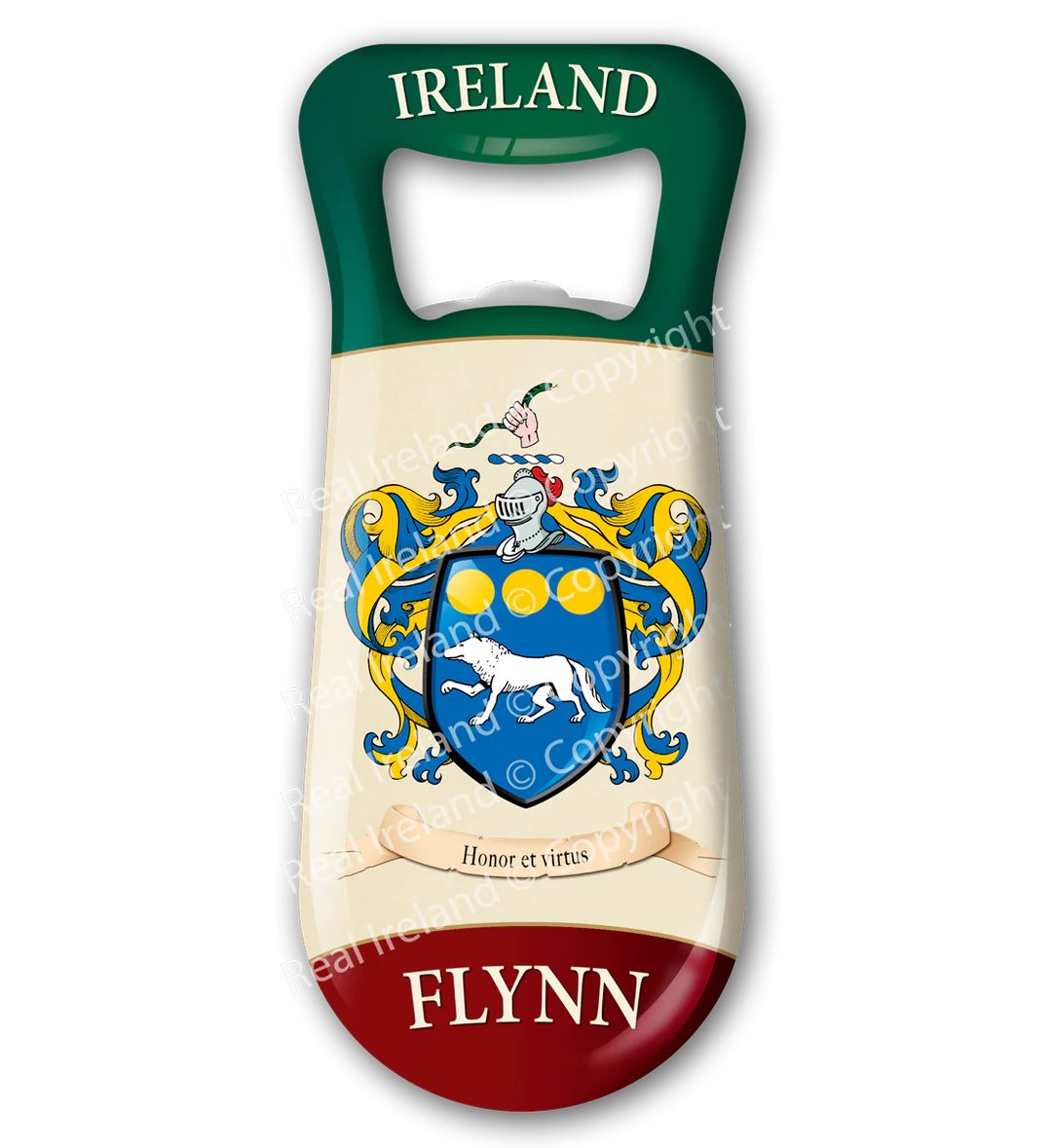 Flynn Heraldic Fridge Magnet Bottle Opener