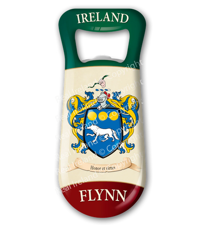 Flynn Heraldic Fridge Magnet Bottle Opener