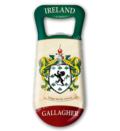 Gallagher Heraldic Fridge Magnet Bottle Opener