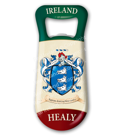 Healy Heraldic Fridge Magnet Bottle Opener