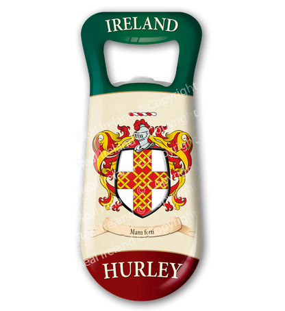 Hurley Heraldic Fridge Magnet Bottle Opener