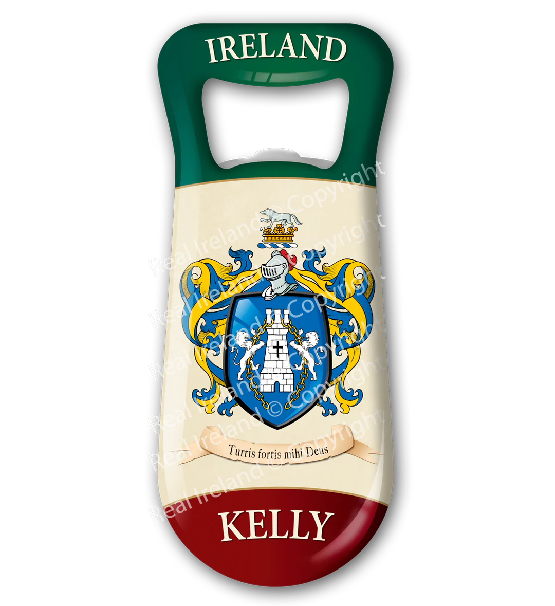 Kelly Heraldic Fridge Magnet Bottle Opener