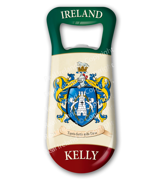 Kelly Heraldic Fridge Magnet Bottle Opener