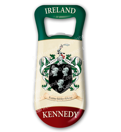 Kennedy Heraldic Fridge Magnet Bottle Opener