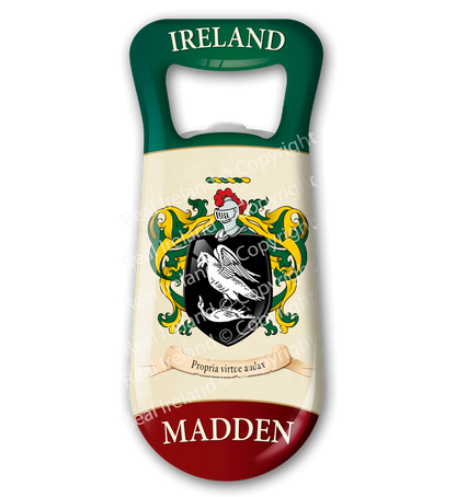 Madden Heraldic Fridge Magnet Bottle Opener