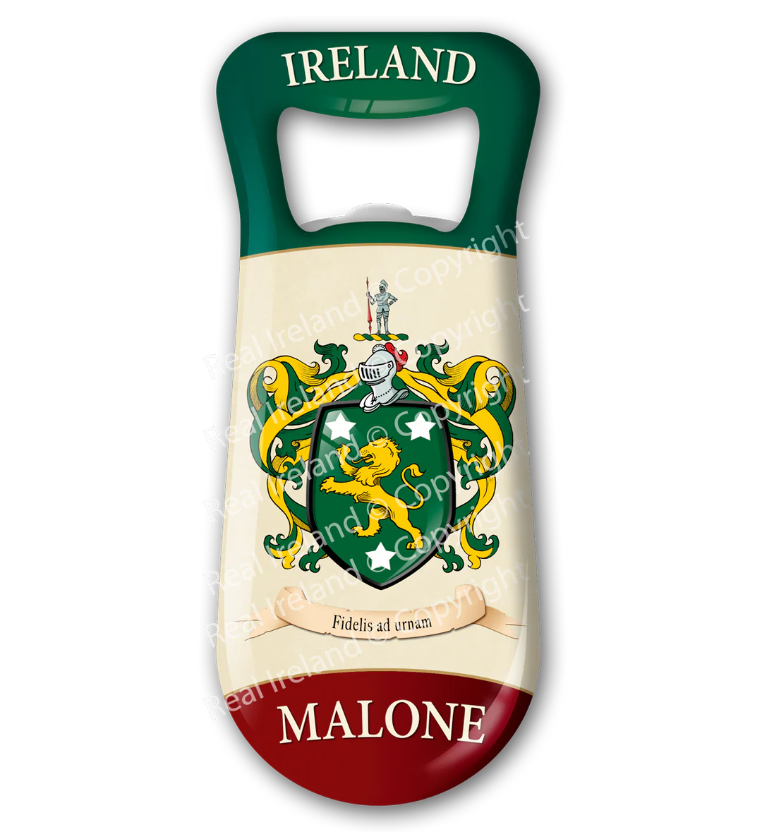 Malone Heraldic Fridge Magnet Bottle Opener