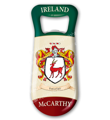 McCarthy Heraldic Fridge Magnet Bottle Opener