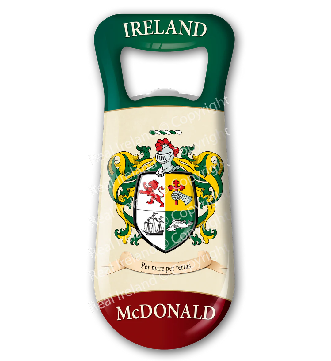 McDonald Heraldic Fridge Magnet Bottle Opener