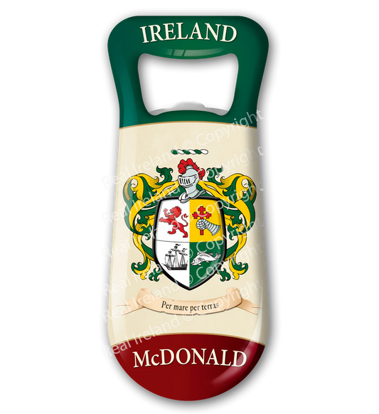 McDonald Heraldic Fridge Magnet Bottle Opener