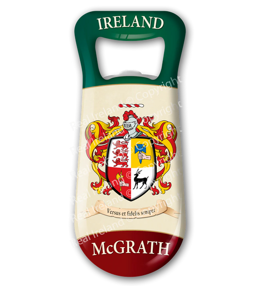 McGrath Heraldic Fridge Magnet Bottle Opener