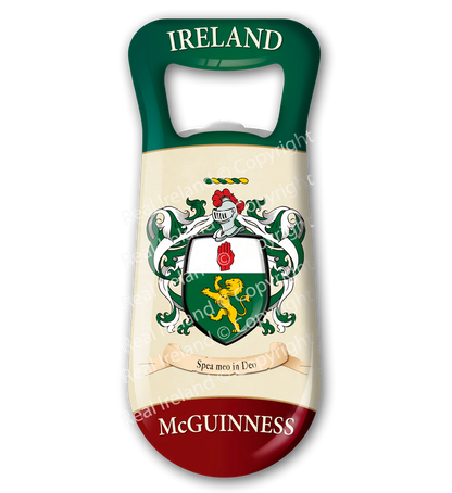 McGuinness Heraldic Fridge Magnet Bottle Opener