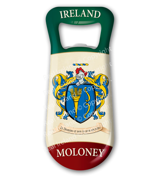 Moloney Heraldic Fridge Magnet Bottle Opener