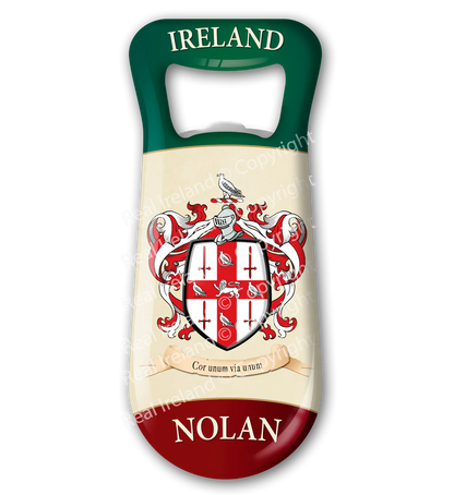 Nolan Heraldic Fridge Magnet Bottle Opener