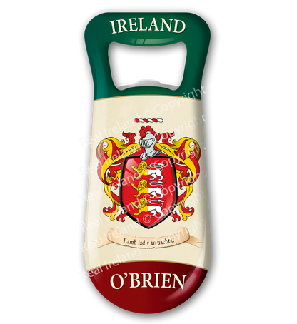 O'Brien Heraldic Fridge Magnet Bottle Opener