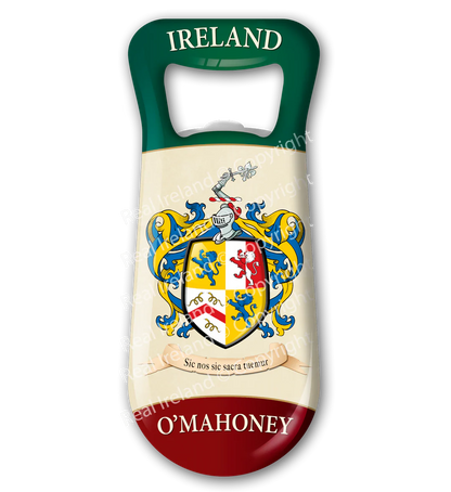 O' Mahoney Heraldic Fridge Magnet Bottle Opener