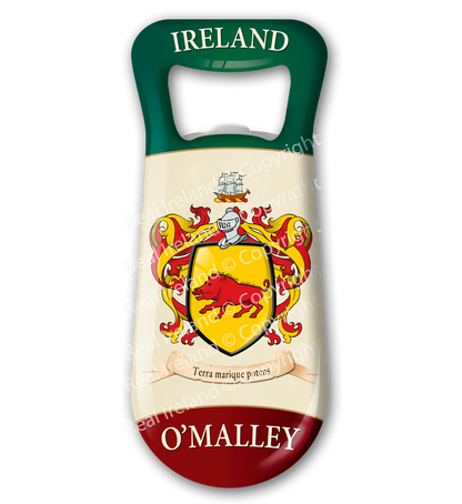 O' Malley Heraldic Fridge Magnet Bottle Opener