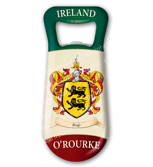 O' Rourke Heraldic Fridge Magnet Bottle Opener