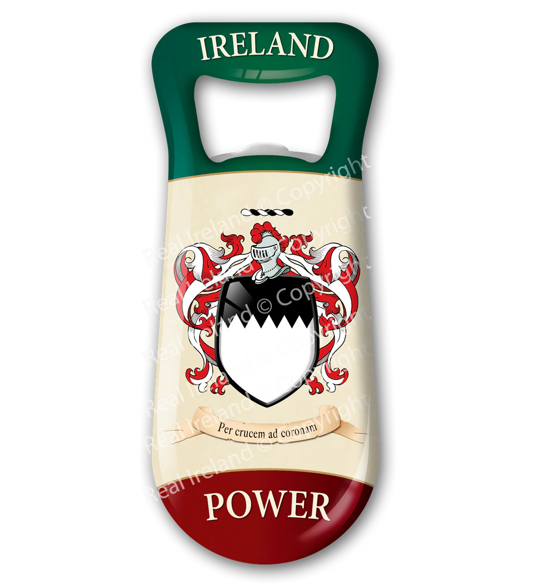 Power Heraldic Fridge Magnet Bottle Opener