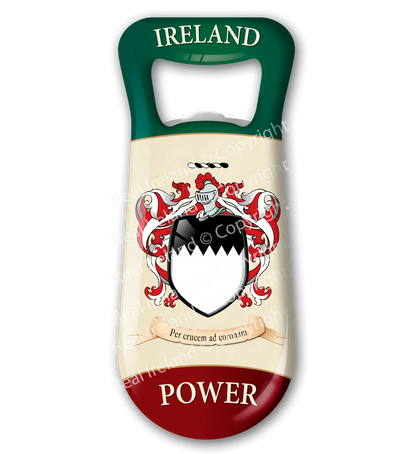 Power Heraldic Fridge Magnet Bottle Opener