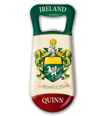 Quinn Heraldic Fridge Magnet Bottle Opener