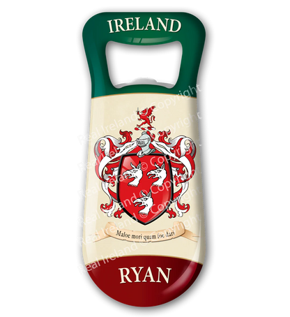Ryan Heraldic Fridge Magnet Bottle Opener