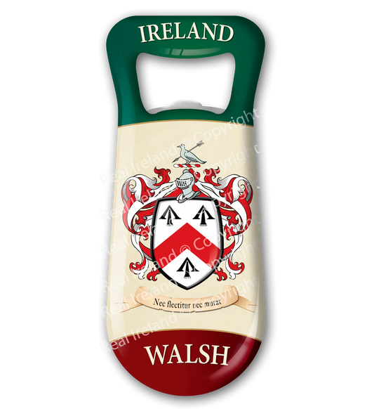 Walsh Heraldic Fridge Magnet Bottle Opener