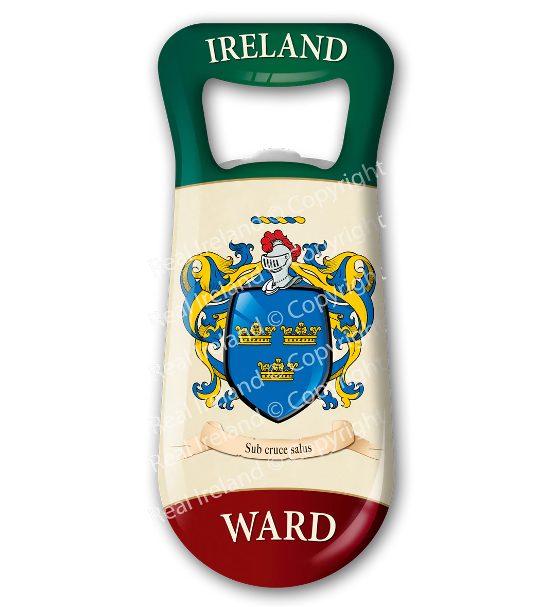 Ward Heraldic Fridge Magnet Bottle Opener