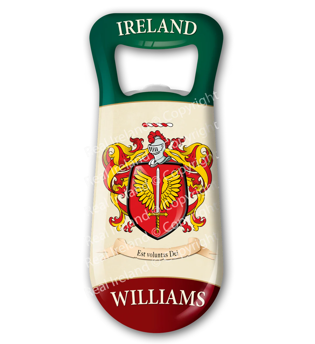 Williams Heraldic Fridge Magnet Bottle Opener